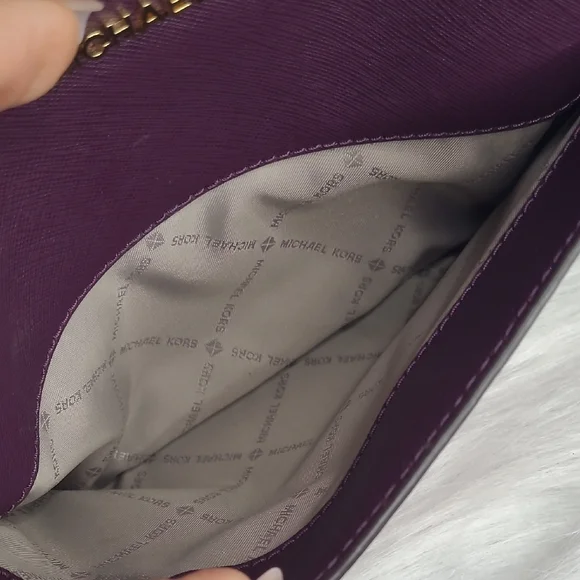 Michael Kors Pink and Purple Crossbody Bag with Silver Chain With Wallet - Picture 8 of 10